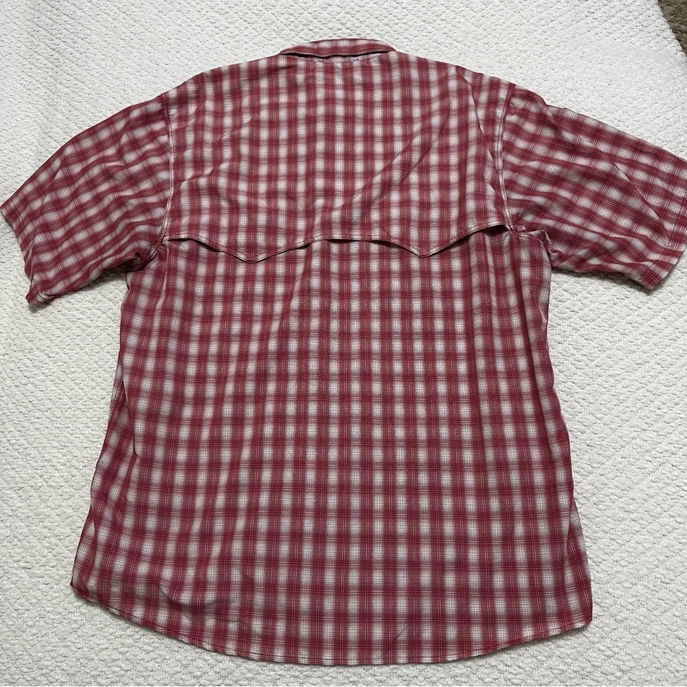 Simms Pearl Snap Shirt Plaid Vented Fishing Shirt Men’s Size Large - Picture 7 of 10
